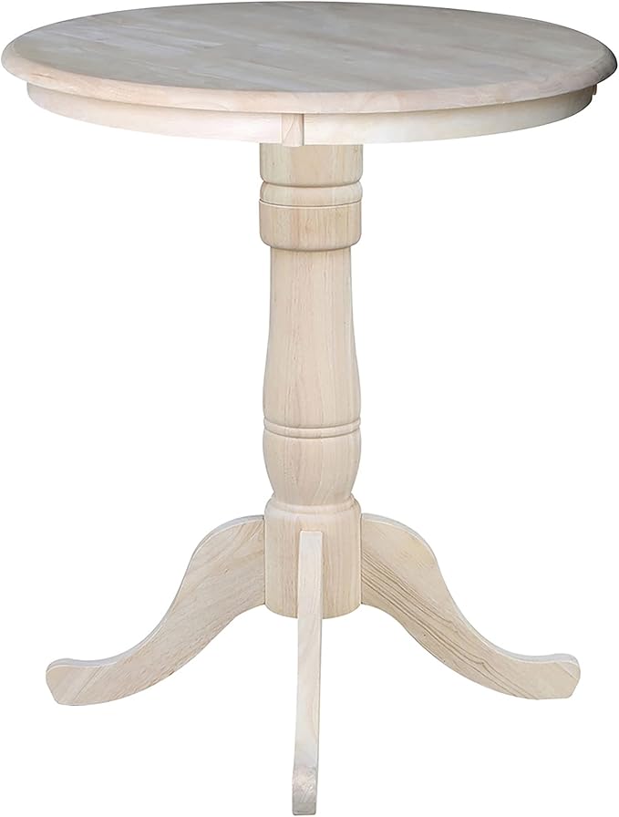 International Concepts 30" Round Top Natural Wood Counter Table