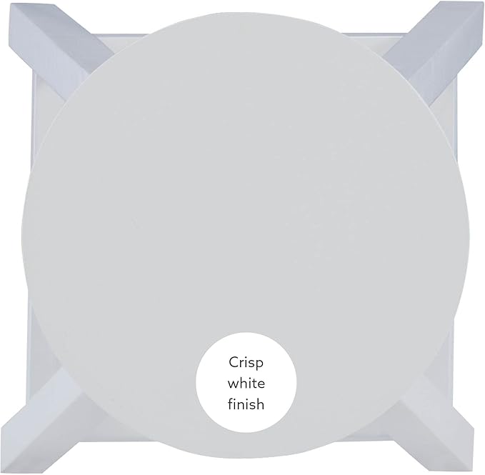 Zeke White 24" Counter Stool with Round Seat by Linon
