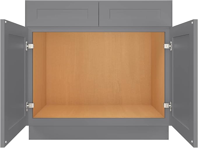 LOVMOR Kitchen Sink Base Cabinet, Unassembled Cabinet, Single Sink Storage Unit, Large Capacity, 24" D*36" W*34-1/2"H