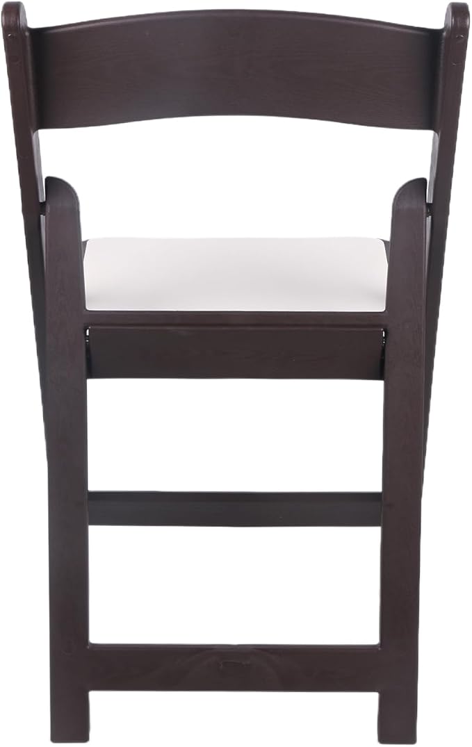 BTEXPERT Resin Folding Chair Vinyl Padded Seat Indoor Outdoor Lightweight Set for Home Event Party Picnic Kitchen Dining Church School Weddings Set of 2 Brown