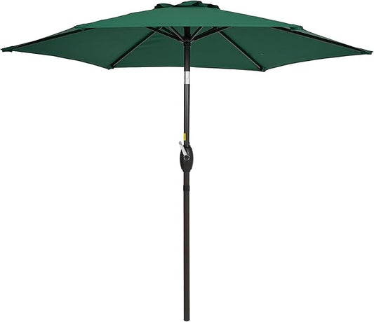 7.5ft Outdoor Umbrella Patio Umbrella,2-Year-Non-Fading,Table Market Patio Umbrella with Push Button Tilt and Crank,for Pool, Deck, Garden,Backyard