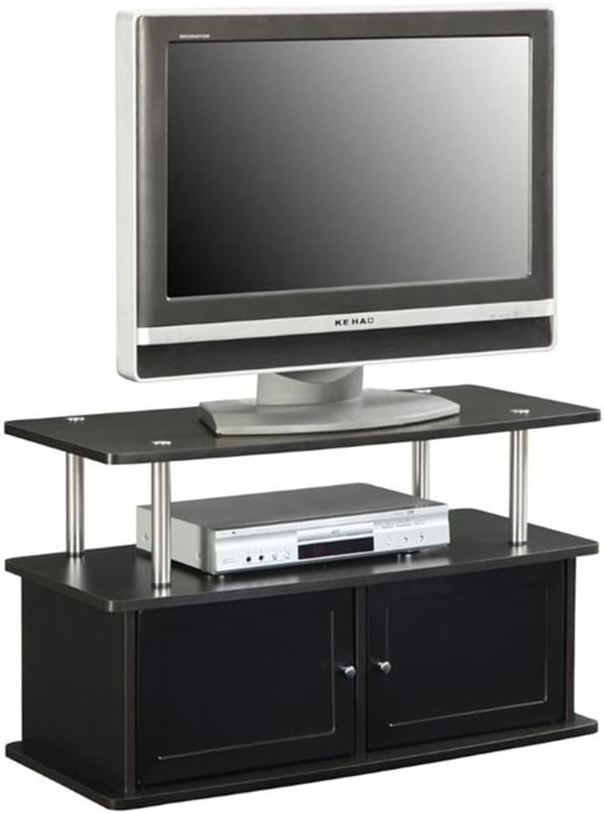 Convenience Concepts Designs2Go 40 inch TV Stand with 2 Storage Cabinets and Shelf, Espresso