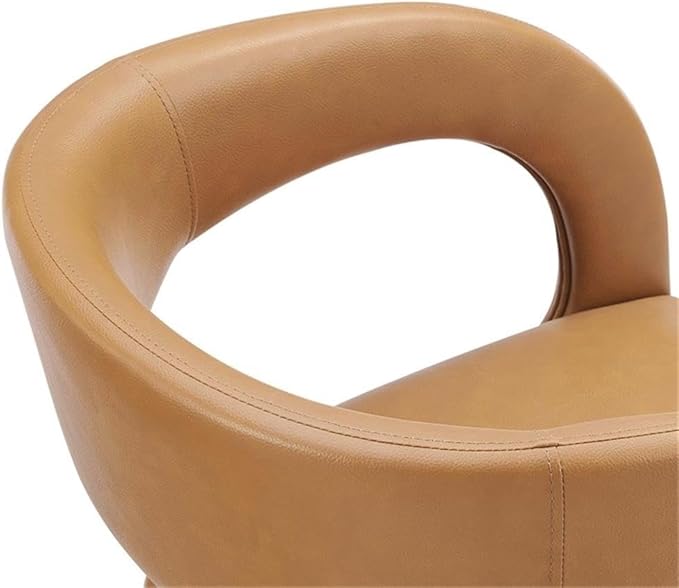Modway EEI-6561-TAN Pinnacle Vegan Leather Dining Chair Set of Two, Tan