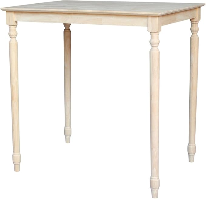 IC INTERNATIONAL CONCEPTS Solid Wood Top Table - Turned Legs