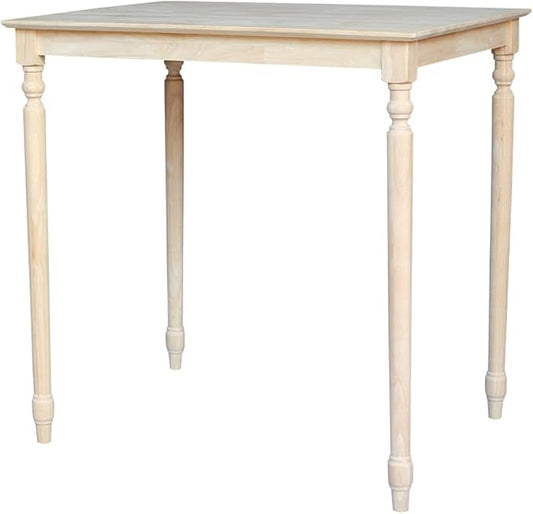 IC INTERNATIONAL CONCEPTS Solid Wood Top Table - Turned Legs