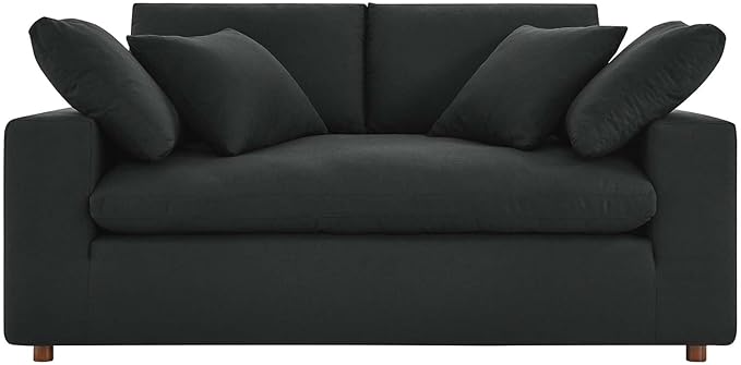 Modway EEI-4859-BLK Commix Down Filled Overstuffed Loveseat, Black