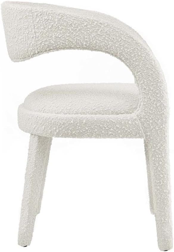 Modway EEI-6562-IVO Pinnacle Boucle Upholstered Dining Chair Set of Two, Ivory