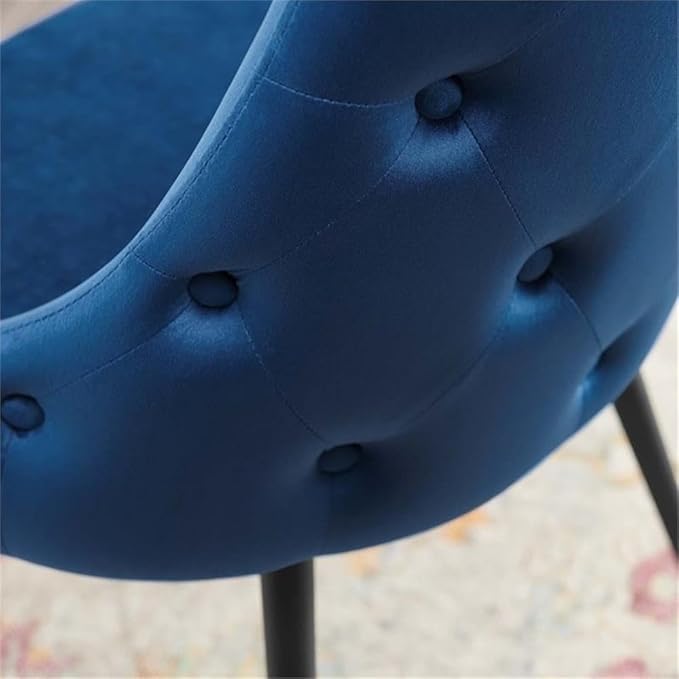 Modway Adorn Tufted Performance Velvet Dining Side Chair, Navy 25D x 22W x 34H Inch