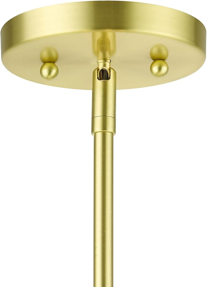 Livex Lighting 50875-12 Meridian 5 Light Chandelier, Satin Brass, 24 x 24 x 53