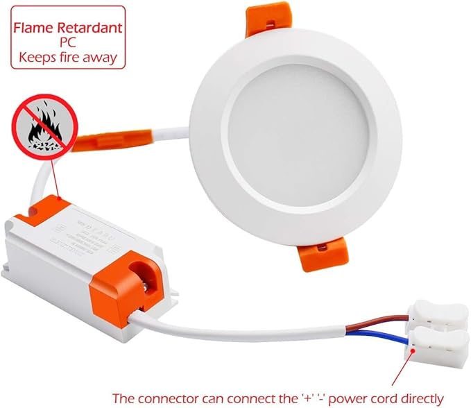 YGS-Tech 2 Inch LED Recessed Lighting, Dimmable Downlight 3W(35W Halogen Equivalent), CRI80, 3000K Warm White Ceiling Light with LED Driver(16 Pack)