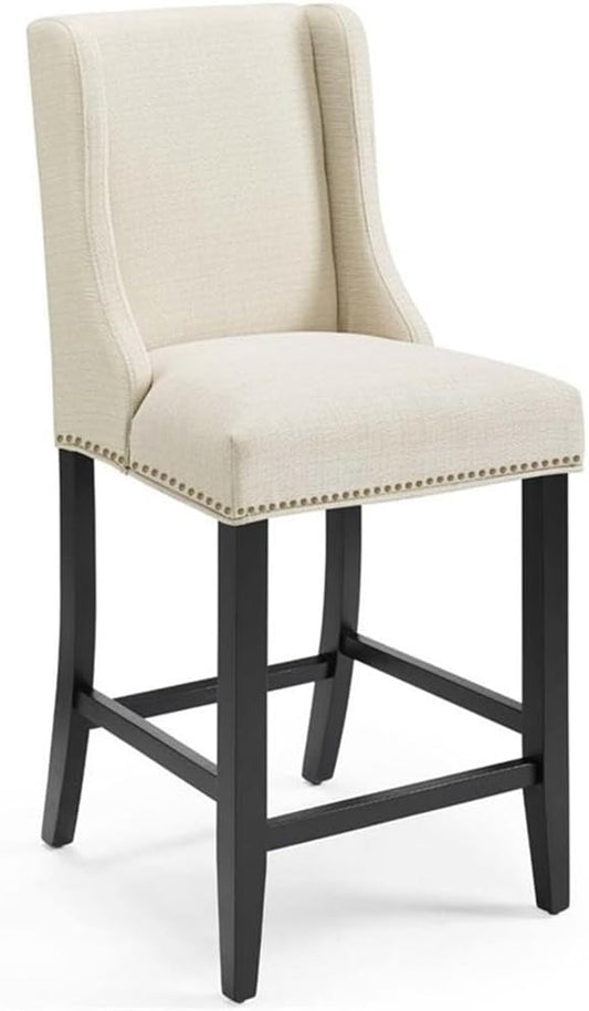Modway Baron Fabric Upholstered Dining Counter-Height Bar Stool in Beige