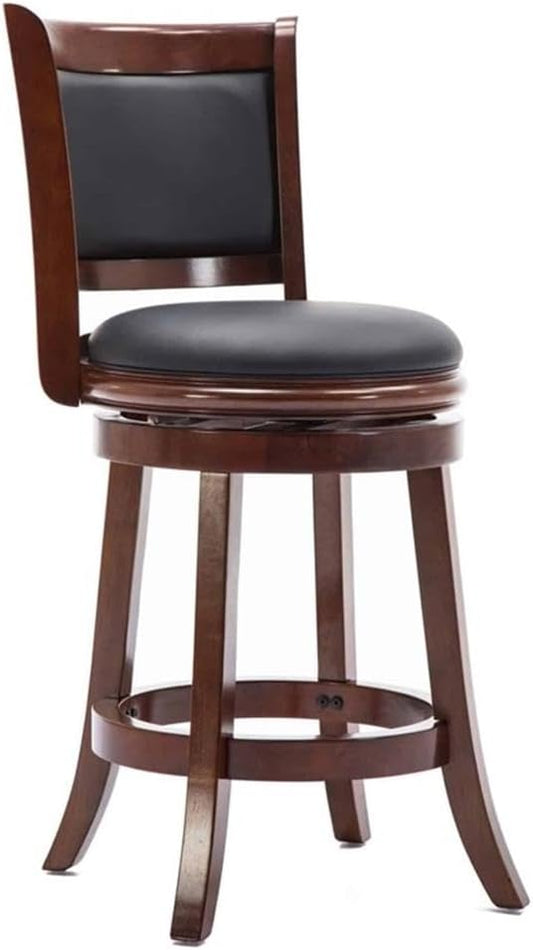 Boraam Augusta Counter Height Stool, Black/Cherry