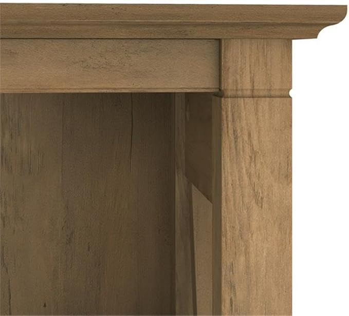 Bush Home Key West 5 Shelf Bookcase - Set of 2 | Tall Bookshelves in Reclaimed Pine | Sturdy Display Shelves for Library, Living Room, and Home Office