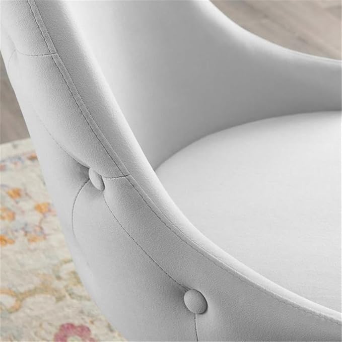 Modway EEI-3907-LGR Adorn Tufted Performance Velvet Dining Side Chair, Light Gray