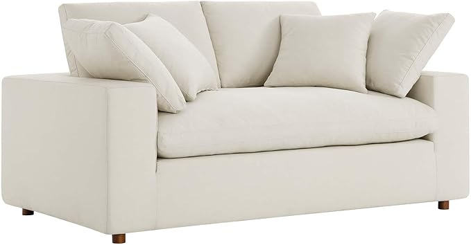 Modway EEI-4859-LBG Commix Down Filled Overstuffed Loveseat, Light Beige