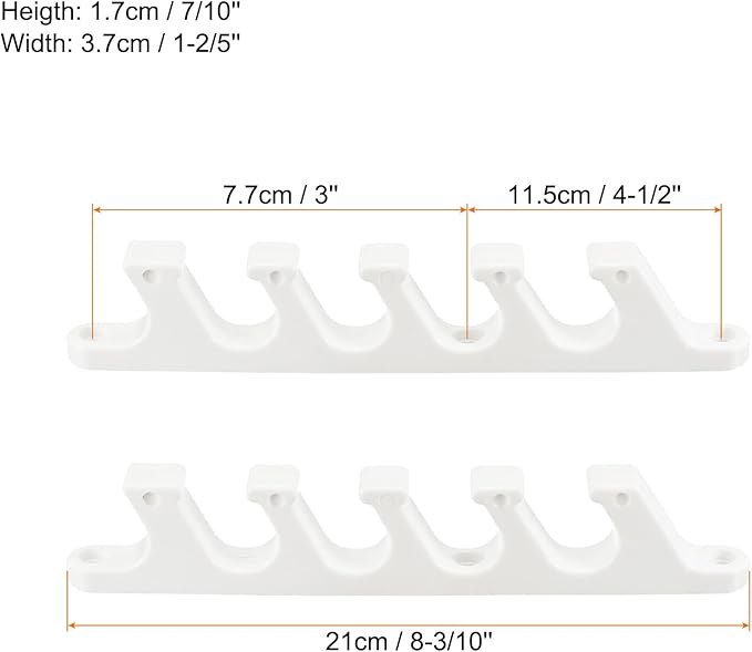 PATIKIL Chaise Adjustment Bracket, 10 Pack 5 Position Lawn Furniture Multi Position Back Support Adjuster for Outdoor Lounge Patio, White