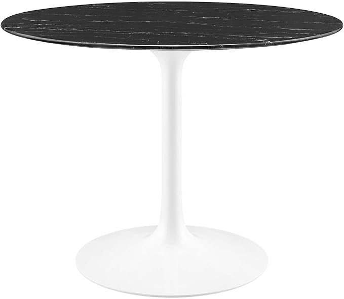 Modway Lippa Dining Table, 40", White Black