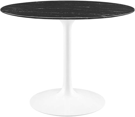 Modway Lippa Dining Table, 40", White Black