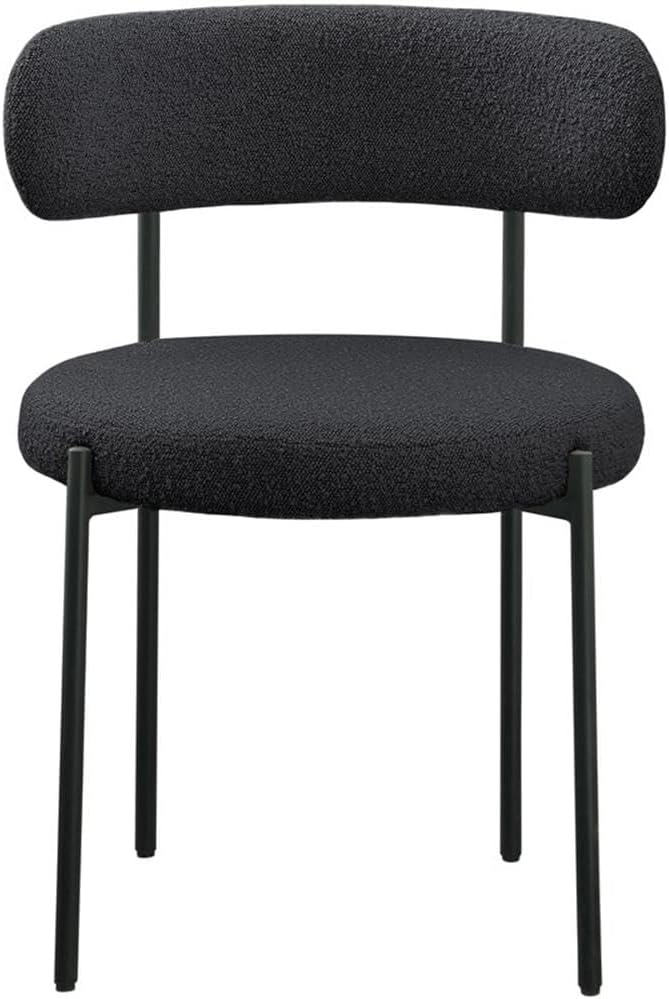 Meridian Furniture Beacon Black Boucle Fabric Dining Chair