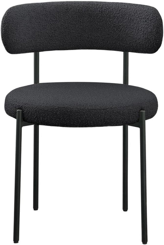 Meridian Furniture Beacon Black Boucle Fabric Dining Chair