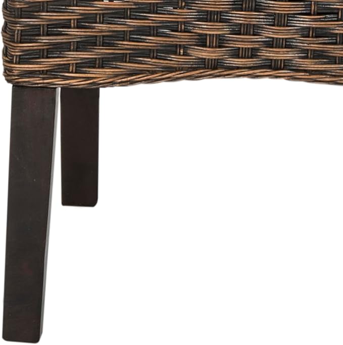 SAFAVIEH Home Collection - Ilya Brown Wicker Tall Back Dining Chair Set of 2 (SEA8017C-SET2)