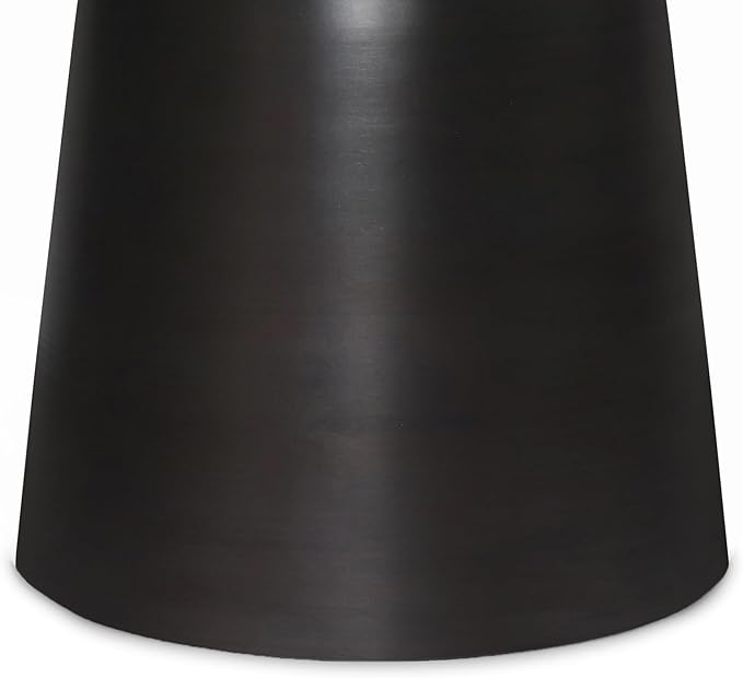SIMPLIHOME Toby Metal Table - 17" Wide x 18" High Solid Iron Drum Accent Table in Antique Copper, Industrial Side or End Table for Living Room, Bedroom or Entryway with Sculptural Design, Assembled