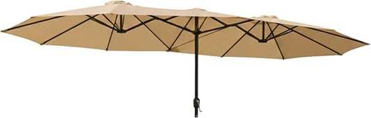 Garden Winds Reinforced RipLock 350 Replacement Canopy Top Cover Compatible with The Phi Villa, Aecojoy, PatioFestival, AbcCanopy, Kozyard 15' Triple Tier Umbrella Models - A701007300, Pf18259, UB02, KZUM15NAV - Beige