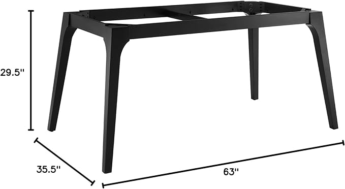 Modway EEI-5693-BLK-WHI Juxtapose 63" Rectangular Performance Artificial Marble Dining Table, Black White