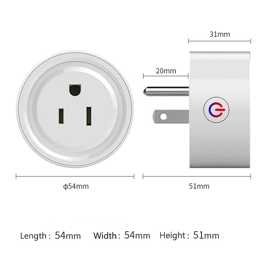 Zigbee Smart Plug, Prakriti Smart Zigbee Plugs | Compatabile with Google Assistant, Alexa, Hubitat (2 Pack)