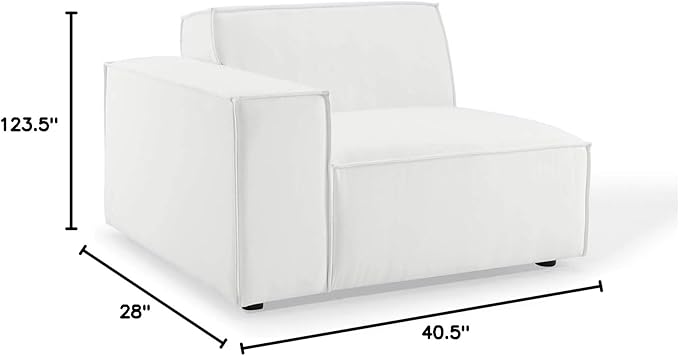 Modway EEI-4112-WHI Restore 3-Piece Sectional Sofa, White