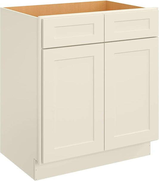 LOVMOR Kitchen Sink Base Cabinet, Unassembled Cabinet, Single Sink Storage Unit, Large Capacity, 24" D*30" W*34-1/2"H