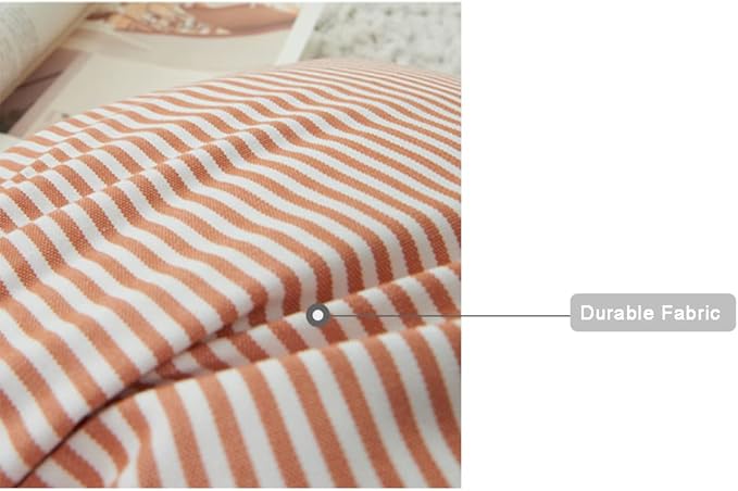 HOPLEE Orange Farmhouse Fall Pillow Covers 16x16 Decorative Throw Pillow Cover Cushion Cover with Buffalo Plaid, Solid Orange, Striped and Gingham Plaid Design 16x16 inches,4 Pack