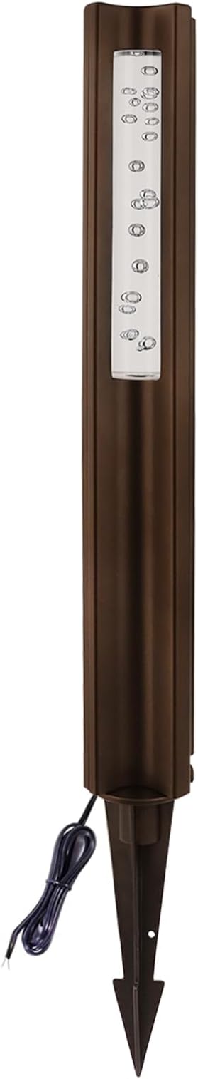LED Low Voltage Pathway Lights Wired, 3W 12V Low Voltage Landscape Lighting for Outdoor Path Walkway Driveway, Crystal Bubble Design, 3000K Warm White, Aluminum, IP65, ETL, Bronze, Pack of 1