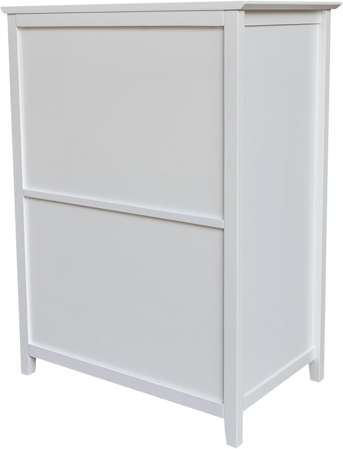 International Concepts Solid Wood Bedroom Dresser/Chest with 4 Drawers in White