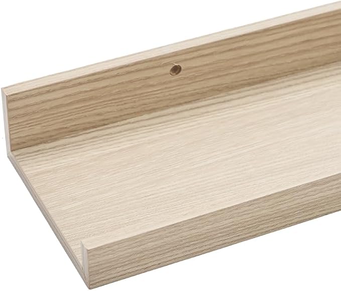 Wall Shelves for Living Room, Nursery Book Shelves Oak Bathroom Shelves Over Toilet Floating Shelves for Wall, Modern Wood Storage for Bedroom, Kid's Room, Kitchen, 24inch, Set of 6
