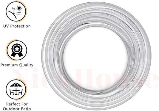 25' Foot .25" Vinyl Sling Spline for Patio Outdoor Pool Furniture Repair or Replacement Awning Cord for Sling Chair