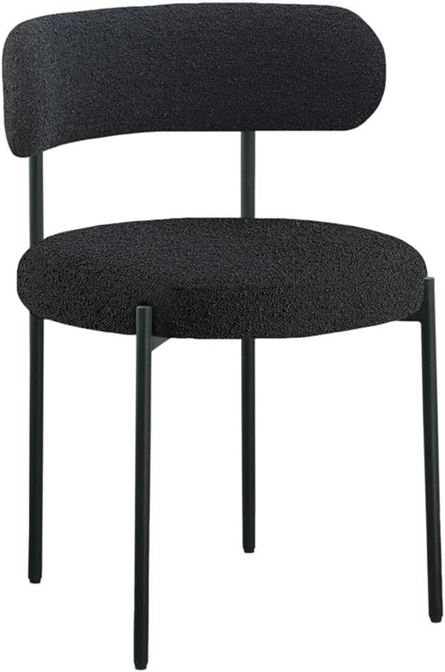 Meridian Furniture Beacon Black Boucle Fabric Dining Chair