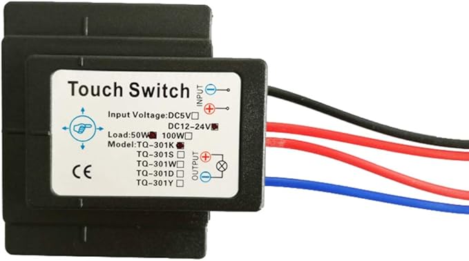 Taidacent Touch Sensor Switch for Bathroom Mirror LED Light Capacitive Touch Light Switch 12V24V Bathroom Smart Glass Capacitance Sensor Module