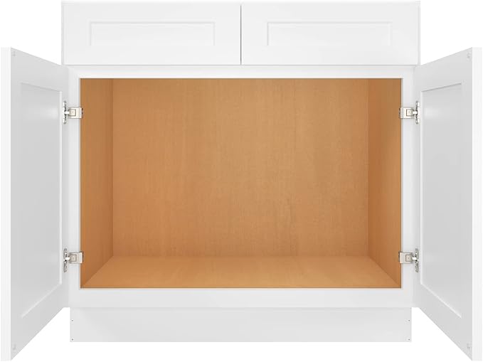 LOVMOR Kitchen Sink Base Cabinet, Unassembled Cabinet, Single Sink Storage Unit, Large Capacity, 24" D*36" W*34-1/2"H