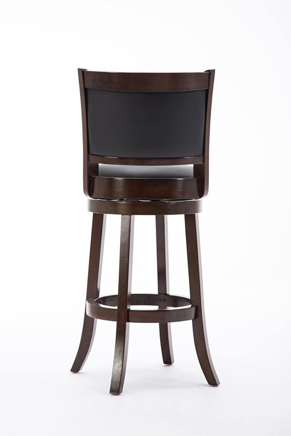 Boraam Augusta Bar Height Swivel Stool, 29-Inch, Cappuccino