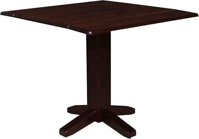 IC INTERNATIONAL CONCEPTS 36" Square Dual Drop Leaf Table with 2 X-Back Chairs