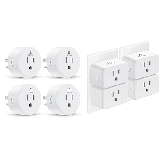 EIGHTREE Smart Plug, Smart Home WiFi Outlet Compatible with Alexa & Google Home, Smart Socket with Remote Control & Timer Function, 2.4GHz WiFi Only