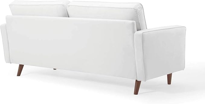 Modway EEI-3764-WHI Valour Performance Velvet Sofa, White