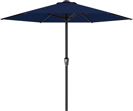 AreShark 11 FT Patio Umbrella for Outdoor, Outdoor Table Umbrella with Push Button Tilt and Crank, Outdoor Patio Umbrellas with 6 Sturdy Ribs, Patio Umbrellas for Market, Garden, Pool (Navy)