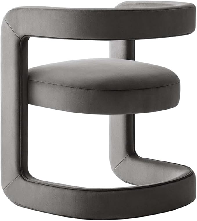 Modway Winslow Stain-Resistant Performance Velvet Accent Chair in [Color]- Open Back Barrel Armchair - Versatile Upholstered Dining Chair - Cozy Reading Chair