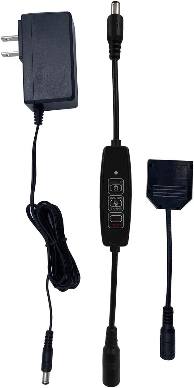Power Supply for Taysing Mini Spotlight Jewelry Showcase Display Lighting Fixture (Power Supply with Timing&Dimmable Switch)