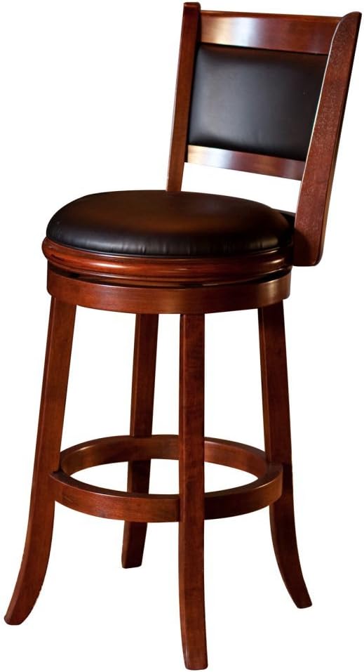 Boraam Augusta Bar Height Swivel Stool, 29-Inch, Cherry