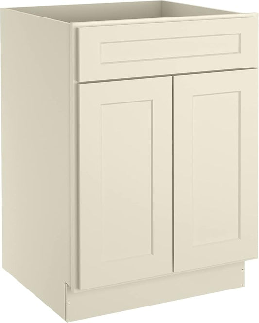 LOVMOR Kitchen Base Cabinets, Sideboard Storage Cabinet, Entryway Cabinet with 1-Drawer & Adjustable Shelf, 24" W X 24" D X 34-1/2"H