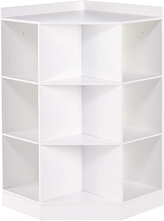 RiverRidge Home 6-Cubby, 3-Shelf Corner Cabinet for Kids, White