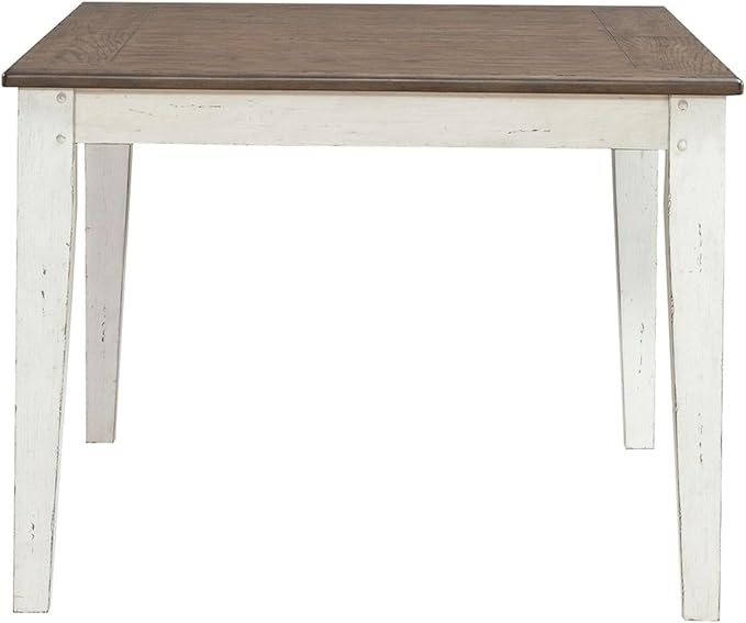 Liberty Furniture Al Fresco Rectangular Leg Table with Butterfly Leaf for Dining Room - Graphite & Whitestone